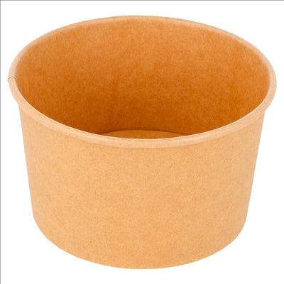 POTS À GLACES 240 ML 250 + 18 PE G/M2 Ø9,4x5,5 CM MARRON CARTON (2000 UNITÉS)