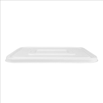 COUVERCLES POUR RÉFÉRENCE 253.80 'BIONIC'  23,5x18,9x1,2 CM BLANC BAGASSE (400 UNITÉS)