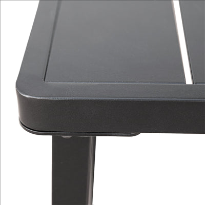 TABLE RECTANGULAIRE 'SUPRA-TEK'  130x70x75 CM NOIR FER (1 UNITÉ)