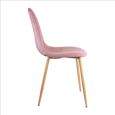 CHAISE 'SUPRA-TEK'  54x45x87 CM MAUVE VELOURS (4 UNITÉS)