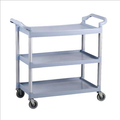 CHARIOT SERVICE 3 NIVEAUX  103,5x49x95 CM GRIS HDPE (1 UNITÉ)