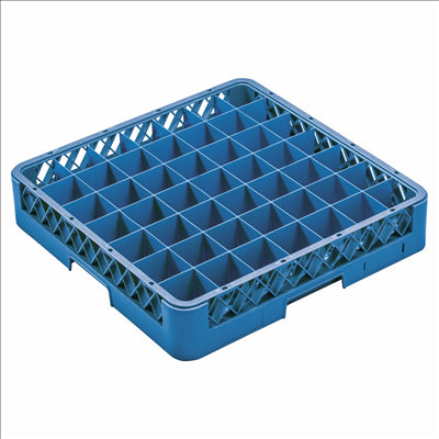 CASIER DE LAVAGE 49 COMPART. VERRES  50x50x10 CM BLEU PP (1 UNITÉ)