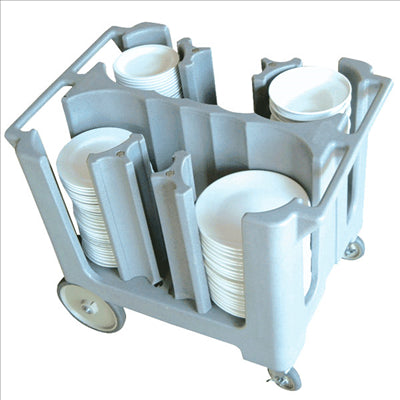 CONTENEUR ASSIETTES AVEC ROUES  102x80,3x82 CM GRIS PVC (1 UNITÉ)