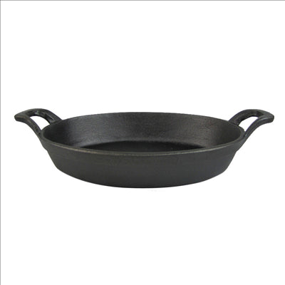 CASSEROLE OVALE 1000 ML 24(30)x17x4,6 CM NOIR FER (8 UNITÉS)