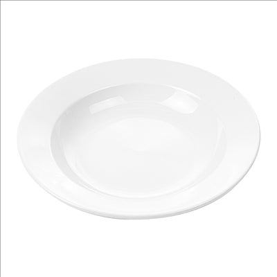 ASSIETTES CREUSES  Ø 23 CM BLANC PORCELAINE (24 UNITÉS)