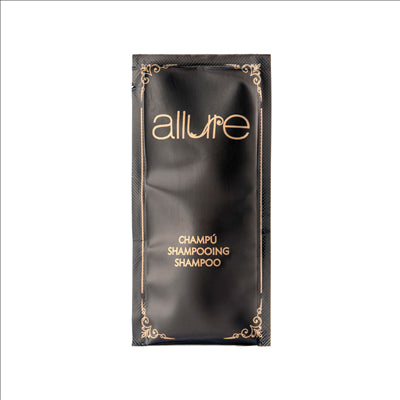 SACHETS SHAMPOOING 'ALLURE' 10 ML 10x5 CM NOIR PET (1000 UNITÉS)