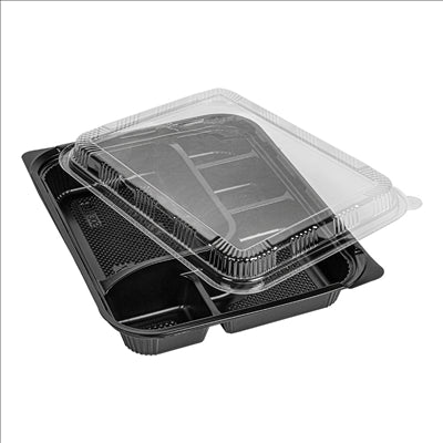 COFFRETS POUR REPAS 5 COMPART.  23,9x19x3,5 CM NOIR PP (200 UNITÉS)