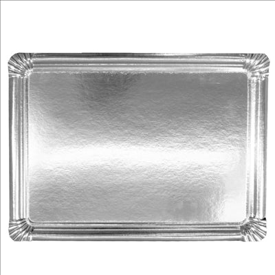 PLATEAUX  600 G/M2 34x45,5 CM ARGENTE CARTON (90 UNITÉS)