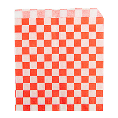 PAPIER INGRAISSABLES OUVERT 2 CÔTÉS FAST FOOD PFAS FREE 'FITIPALDI' 35 G/M2 13x14 CM ROUGE PARCH.INGRAISSABLE (1000 UNITÉS)