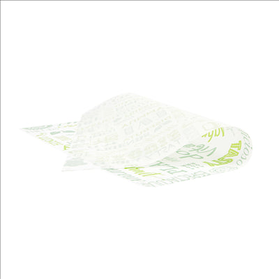 PAPIER INGRAISSABLES BASKET 'PAROLE' 35 G/M2 31x31 CM VERT PARCH.INGRAISSABLE (1000 UNITÉS)