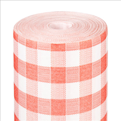 NAPPE 'LIKE LINEN - VICHY' 70 G/M2 1,20x25 M ROUGE SPUNLACE (1 UNITÉ)