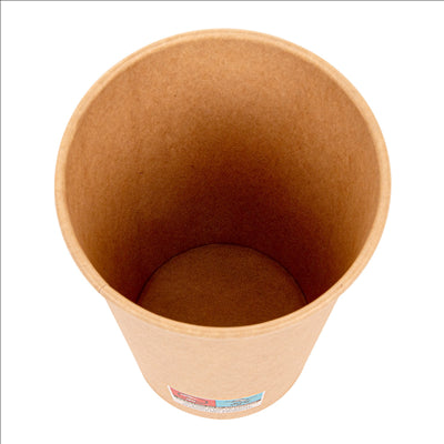 GOBELETS BOISSONS CHAUDES 1 PAROI 480 ML 300 + 18 PE G/M2 Ø9/6x13,2 CM MARRON CARTON (1000 UNITÉS)