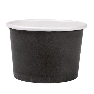 PETITS POTS 70 ML (2,3 oz) 210 + 18 PE G/M2 Ø6/5x4 CM NOIR CARTON (1000 UNITÉS)