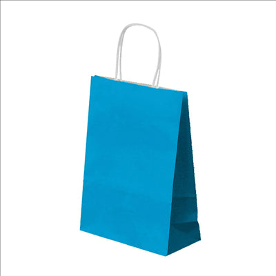 SACS SOS AVEC ANSES  80 G/M2 20+10x29 CM BLEU TURQUOISE CELLULOSE (250 UNITÉS)