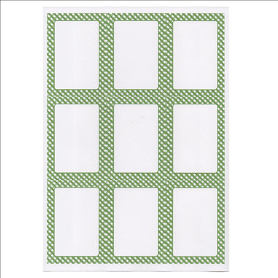 100 FEUILLES DIN A4 9 ÉTIQUETTES RECTANGULAIRES  6,3x9 CM BLANC PAPIER (1 UNITÉ)