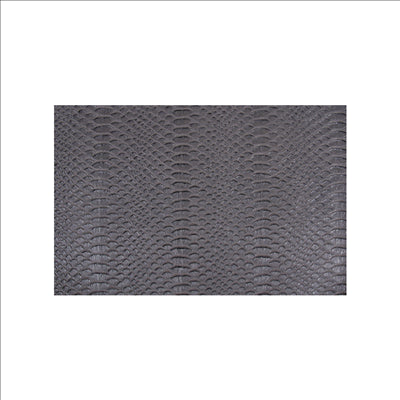 SETS DE TABLE SIMIL CROCODILE  43X30 CM GRIS PVC (12 UNITÉS)