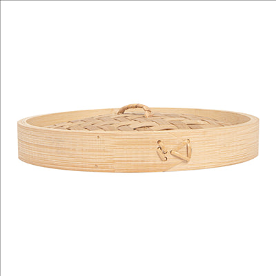 COUVERCLES MAXI DIM-SUM  Ø 20x3 CM NATUREL BAMBOU (4 UNITÉS)