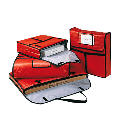 SAC TRANSPORT PIZZA 46 CM  49x48,5x13 CM ROUGE VINYL (1 UNITÉ)