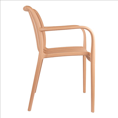 CHAISE EMPILABLE 'SUPRA-TEK'  52x52x81 CM BEIGE PP (4 UNITÉS)