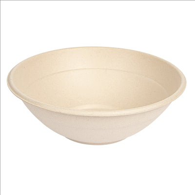 BOLS 'BIONIC' 950 ML Ø 19,6x6,5 CM NATUREL BAGASSE (400 UNITÉS)