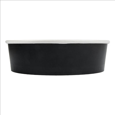 POTS SALADIERS 950 ML 255 + 18 PE G/M2 Ø 18,7/16,5x5,4 CM NOIR CARTON (300 UNITÉS)