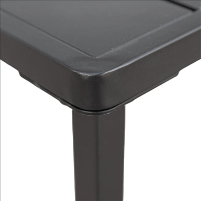 TABLE RECTANGULAIRE 'SUPRA-TEK'  130x70x75 CM NOIR FER (1 UNITÉ)