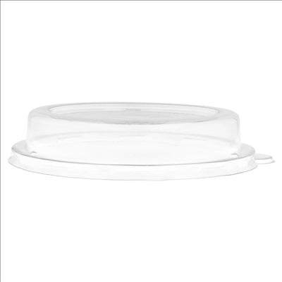 COUVERCLES HAUTS POUR SALADIERS 224.32-215.04 'BIONIC'  Ø 16x3,1 CM TRANSPARENT PET (200 UNITÉS)