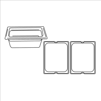 BAC GASTRONORM 1/2 11 L 32,5x26,5x20 CM TRANSPARENT POLYCARBONATE (1 UNITÉ)