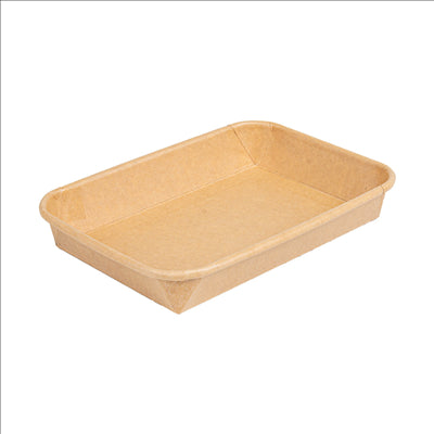 RÉCIPIENTS POUR "SUSHI"  20PE + 280 +16PE G/M2 16,5x11,5x2,4 CM NATUREL KRAFT (600 UNITÉS)
