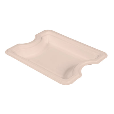 PLATEAU INTERMÉDIAIRE POUR RÉFÉRENCE 253.83 'BIONIC'  21x16,5x2,7 CM NATUREL BAGASSE (400 UNITÉS)