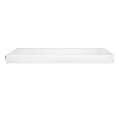 COUVERCLES SANS FENÊTRE POUR BOÎTES 254.65 'THEPACK' 250 G/M2 11x30x2 CM BLANC CARTON ONDULÉ NANO-MICRO (200 UNITÉS)