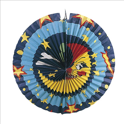 LAMPION "LUNE"  50 CM ASSORTI PAPIER (1 UNITÉ)