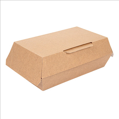 BOÎTES "LUNCH BOX" 'THEPACK' 220 G/M2 19,5x11,5x6,5 CM NATUREL CARTON ONDULÉ NANO-MICRO (300 UNITÉS)