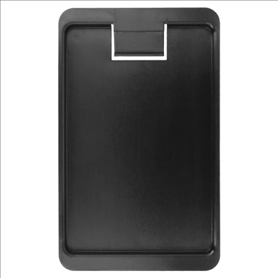 PLATEAUX POUR ADDITION/POURBOIRE AVEC CLIP  20x12x1 CM NOIR ABS (12 UNITÉS)