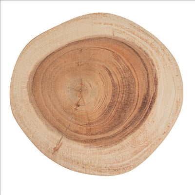 PLANCHE PRÉSENTATION RONDE  Ø 31,5x1,6 CM NATUREL BOIS (12 UNITÉS)
