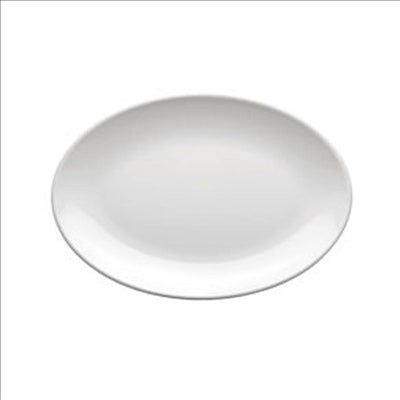 ASSIETTES OVALES 'ASAMI WARE'  23x16 CM BLANC MÉLAMINE (12 UNITÉS)