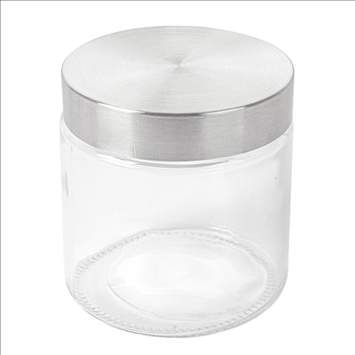 POT STOCKAGE CYLINDRIQUE 830 ML Ø 11,2x12 CM TRANSPARENT VERRE (12 UNITÉS)