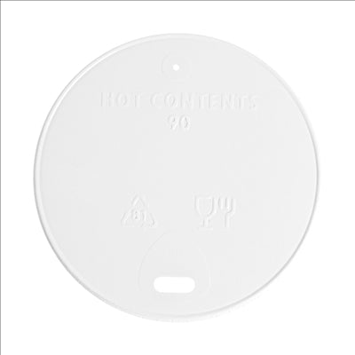 COUVERCLES POUR GOBELETS  310 G/M2 Ø 9 CM BLANC CARTON (1000 UNITÉS)