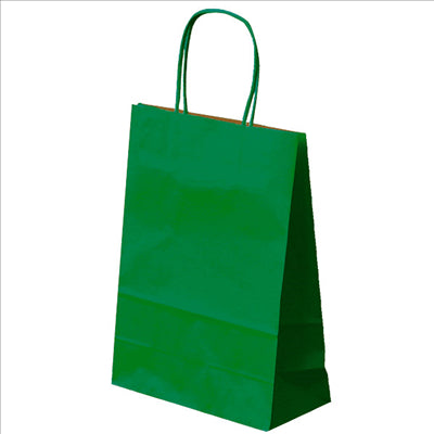 SACS SOS AVEC ANSES  80 G/M2 26+14x32 CM VERT KRAFT (250 UNITÉS)