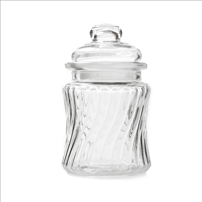 POT POUR STOCKER CYLINDRIQUE 'WAKI GLASS' 260 ML Ø 8x13 CM TRANSPARENT VERRE (48 UNITÉS)