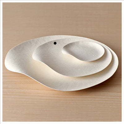 ASSIETTES MARU M 'BIONIC'  Ø 16,5x2,4 CM BLANC BAGASSE (200 UNITÉS)