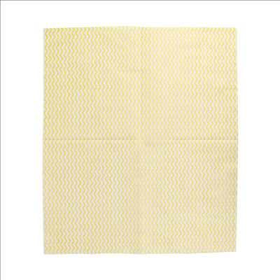 50 U. LAVETTES "PERFOKLEEN"  45 G/M2 36x42 CM JAUNE PALE VISCOSE (10 UNITÉS)