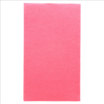 SERVIETTES ECOLABEL P. 1/6 'DOUBLE POINT' 18 G/M2 33x40 CM FUCHSIA OUATE (2000 UNITÉS)