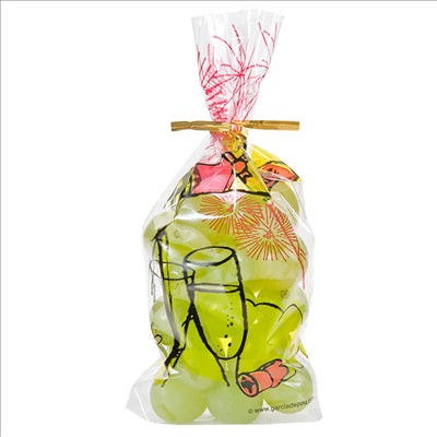 SACHETS RAISINS BONHEUR  150 G/M2 40µ 8,7x16,5 CM TRANSPARENT PP (100 UNITÉS)