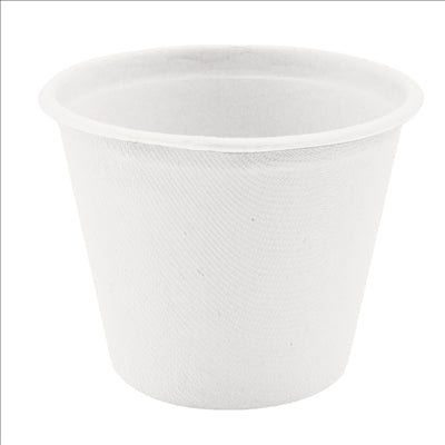 BOLS 'BIONIC' 425 ML Ø 10,5x8,3 CM BLANC BAGASSE (600 UNITÉS)