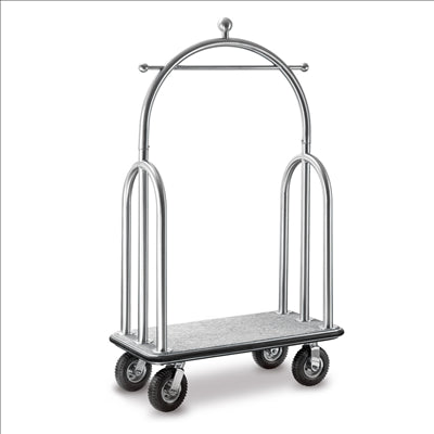 PORTE-VALISES DE LUXE AVEC COUPOLE 'ARROW'  112x61x187 CM ARGENTE INOX (1 UNITÉ)