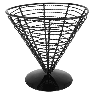 BASKET  Ø 18x17,5 CM NOIR ACIER (6 UNITÉ)