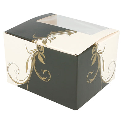 BOÎTES PÂTISSERIES AVEC FENÊTRE 'THEPACK CLASSIC' 250 G/M2 11x13x8 CM BLANC CARTON ONDULÉ NANO-MICRO (800 UNITÉS)