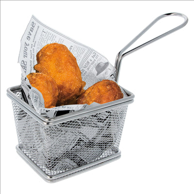 MINI FRITEUSES 1 PORTION 'ARTINOX'  10x7,8x7 CM CHROME ACIER (6 UNITÉS)