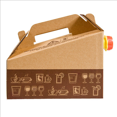 BAG IN BOX 5 L - 160 OZ  MARRON CARTON (25 UNITÉS)